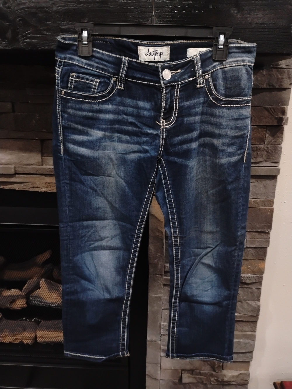 Daytrip Dark Blue Washed Ankle Jeans
